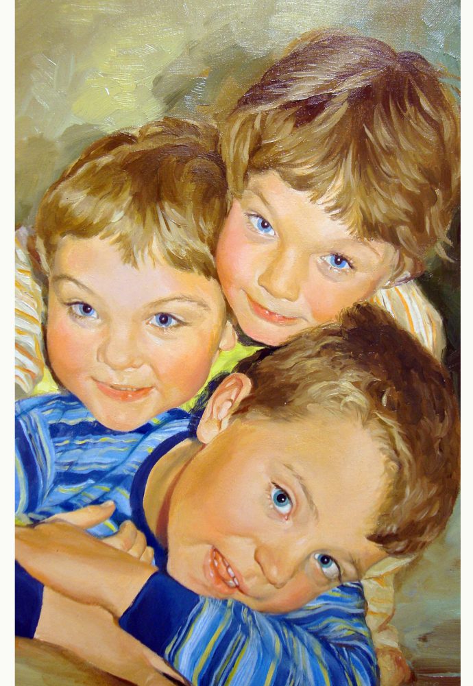 3kinderölporträt